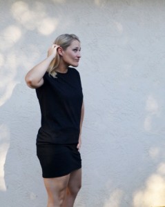 Women's Cut in Black: Front